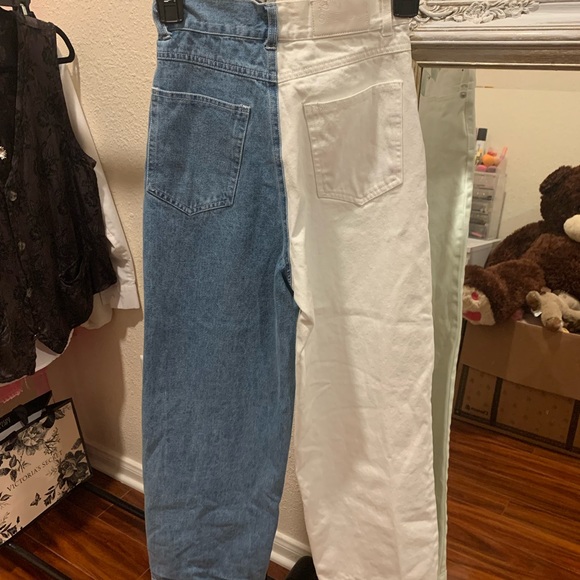 Split pants white and blue - Picture 2 of 2